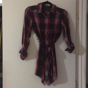 Banana Republic button up belted tunic